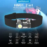 ASTROLUX® HM01 800lm 87m White and Red LED L-shape 16340 Headlamp - Image 2
