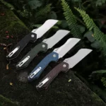 VOSTEED Gator 14C28N 3.74" Folding Knife with Micarta Handle - Wharncliffe - Image 2