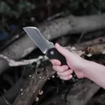 VOSTEED Gator 14C28N 3.74" Folding Knife with Micarta Handle - Wharncliffe - Image 4