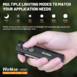 Wurkkos HD01 1200lm CRI90 Side Flood Light RGB Green Laser Rechargeable Flashlight - Image 4