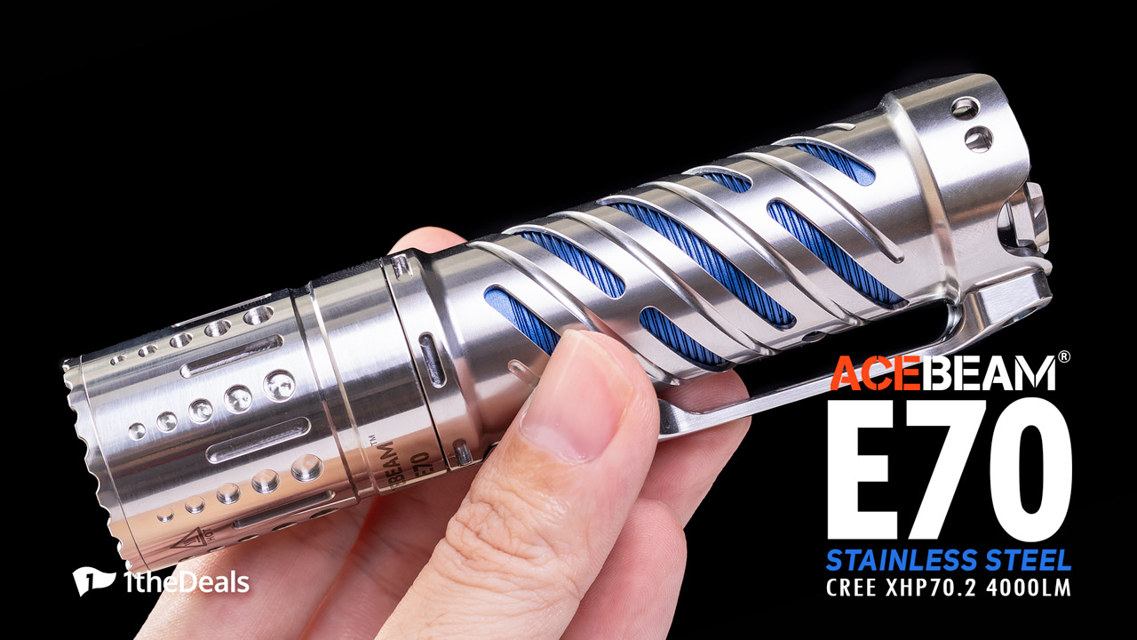 ACEBEAM E70-SS CREE XHP70.2 4000lm 240m 21700 Flashlight